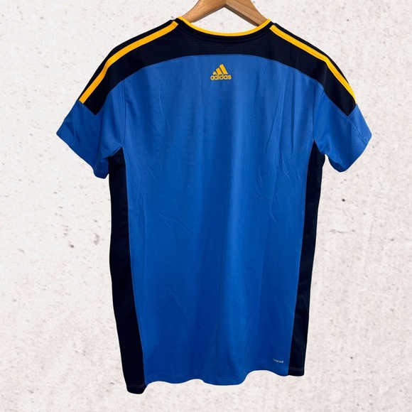 Adidas Blue and Yellow Short Sleeve Tee - Picture 2 of 3
